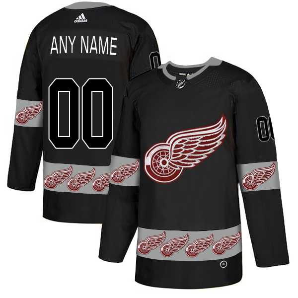 Customized Men's Detroit Red Wings Black Team Logos Fashion Adidas Jersey,We sell and wholesale Customized Men's Detroit Red Wings Black Team Logos Fashion Adidas Jersey on line form chian!